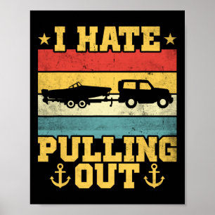 Retro Sunset Ich hasse es auszuziehen Poster