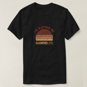 Retro Sunset Ich würde eher spielen T-Shirt