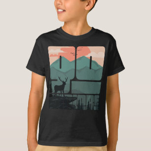 Retro Sunset Landschaft Wandern im Val Piora T-Shirt
