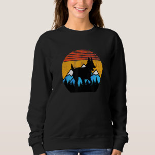 Retro Sunset Mountains K9 Belgisches Malinois Dutc Sweatshirt