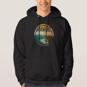 Retro Sunset Natural Lake Adventure Park Hoodie