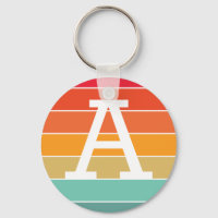 Retro Sunset Personalisiert Monogramm