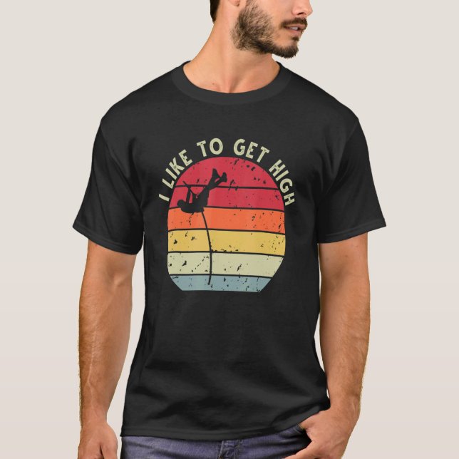 Retro Sunset Pole Vault 10 T-Shirt (Vorderseite)