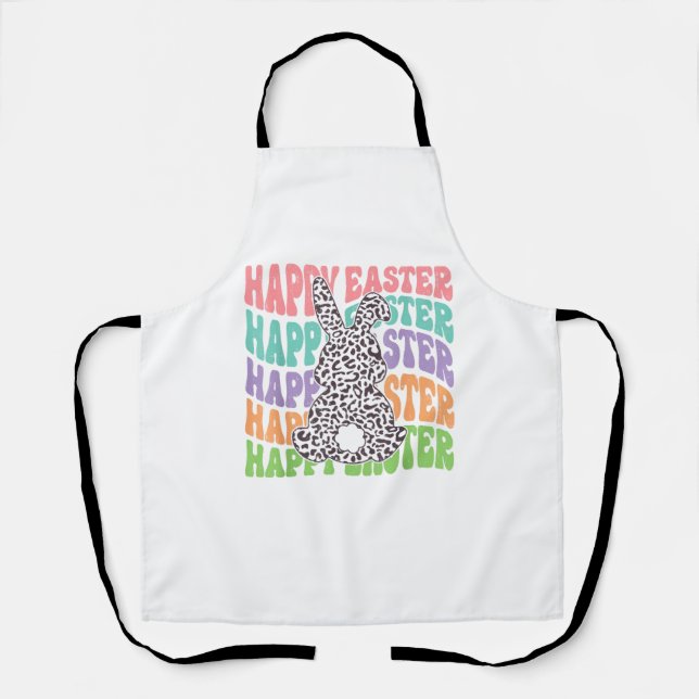 Retro Sunset Rabbit Schürze (Vorderseite)