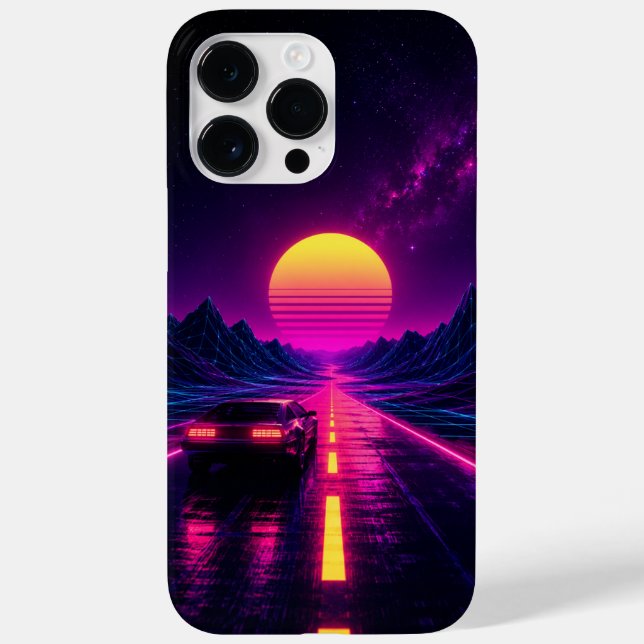 Retro Sunset Road Cell Phone Case (Rückseite)
