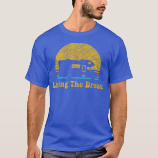 Retro Sunset RV Living The Dream Camping Gift  T-Shirt