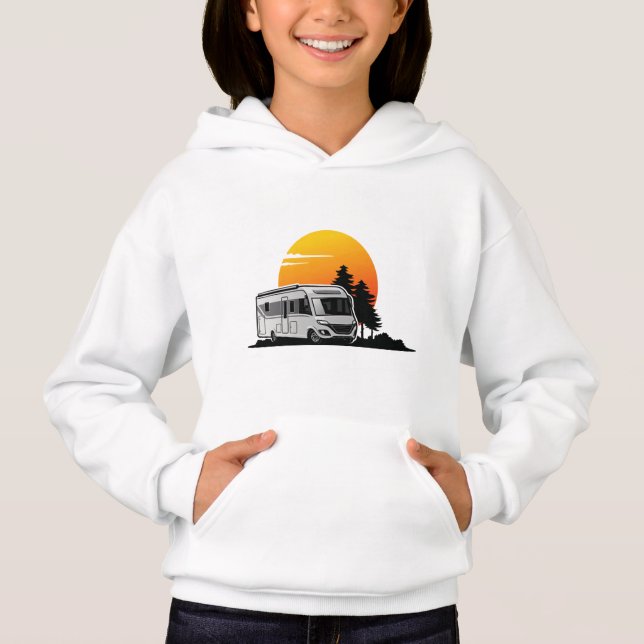 Retro Sunset RV Motorhome Eigentümer Geschenk, Woh Hoodie (Vorderseite)