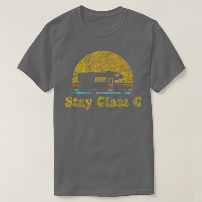 Retro Sunset RV Stay Class C Camping Camper Gift  T-Shirt (Design vorne)