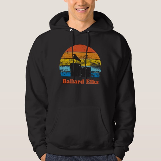 Retro Sunset & Seagull Hoodie (Vorderseite)