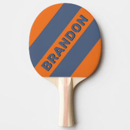 Retro Sunset Shoreline Drei fette Streifen mit Nam Tischtennis Schläger