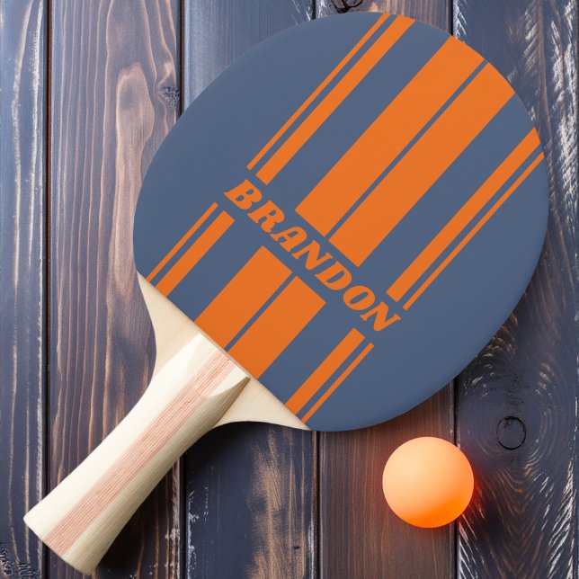 Retro Sunset Shoreline Dualboard Streifen mit Name Tischtennis Schläger (Von Creator hochgeladen)