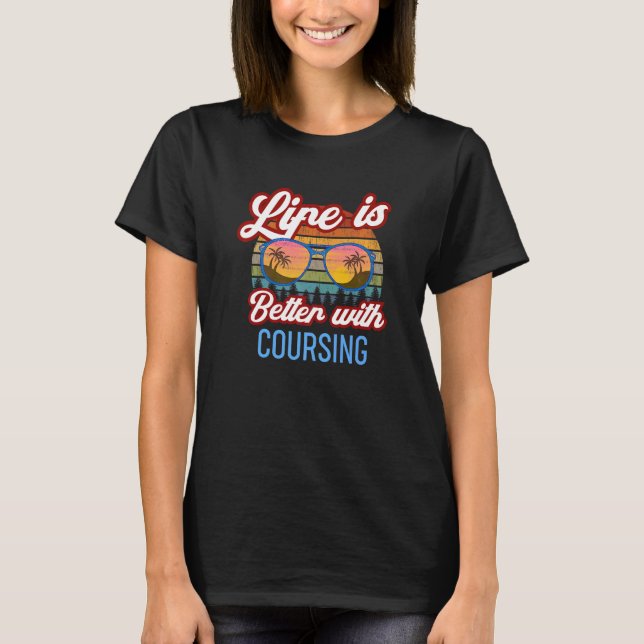 Retro-Sunset-Slogan mit Kurz T-Shirt (Vorderseite)