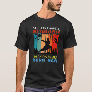 Retro Sunset Slogan Pensionierung I Plan auf Hun t T-Shirt