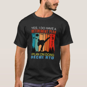 Retro Sunset Slogan Ruhestand I Plan on Doec T-Shirt