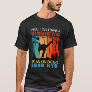 Retro Sunset Slogan Ruhestand I Plan on Doing Go T-Shirt