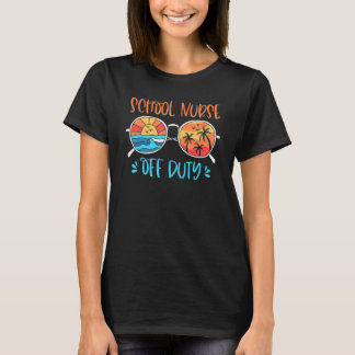 Retro Sunset Sonnenbrille Schule Krankenschwester T-Shirt