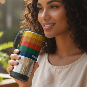 Retro Sunset Strips mit einfachem Leerzeichen, fei Reisebecher