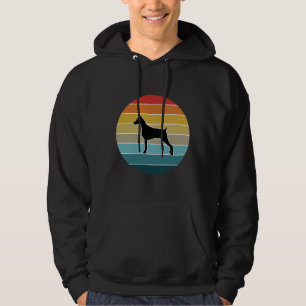 Retro Sunset Style Doberman Vintag Lover Doberman Hoodie