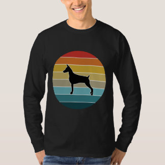 Retro Sunset Style Doberman Vintag Lover Doberman T-Shirt