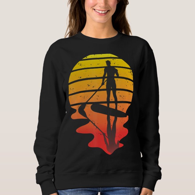 Retro Sunset SUP Standup Paddel Sweatshirt (Vorderseite)