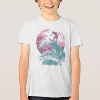 Retro Sunset Surfing T - Shirt - Wave Rider T-Shir