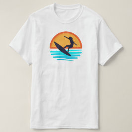 Retro Sunset Surfing _ Vintag Beach Vibes T-Shirt