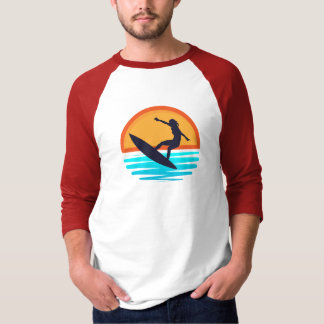 Retro Sunset Surfing _ Vintag Beach Vibes T-Shirt