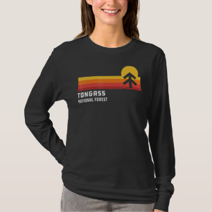 Retro Sunset Tongass National Forest Juneau Alaska T-Shirt