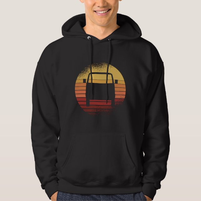 Retro Sunset Vanagon Syncro 4x4 Bus Hoodie (Vorderseite)
