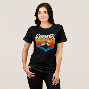 Retro Sunset Vibes Tri-Blend-Shirt Tri-Blend Shirt