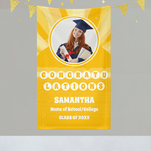 Retro Sunshine 2025 Abschluss Foto Banner