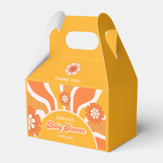 Retro Sunshine 60s Groovy Baby Boy Dusche Geschenkschachtel