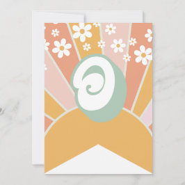 Retro Sunshine daisine boho floral Banner O Einladung