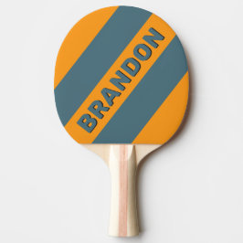 Retro Sunshine Drei fette Streifen mit Namen Tischtennis Schläger