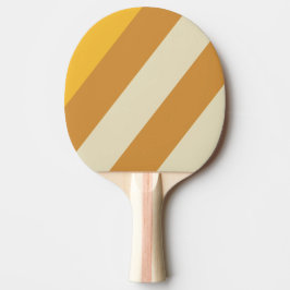 Retro Sunshine Mustard Bold Streifen Tischtennis Schläger