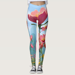 Retro Sunshine Patterns – Bold Colorful Leggings