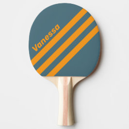 Retro Sunshine Three Angled Striping with Name Tischtennis Schläger