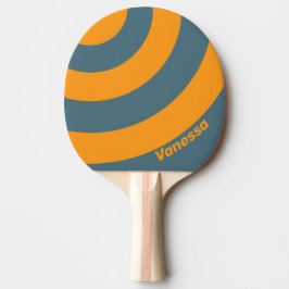 Retro Sunshine Three Circle Stripe with Name Tischtennis Schläger
