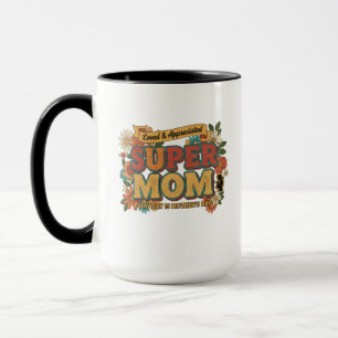 Retro Super-Mama Blumen-Ästhetik - Jeden Tag Tasse