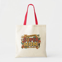 Retro Super Mama Florales Ästhetik - Jeden Tag Tragetasche