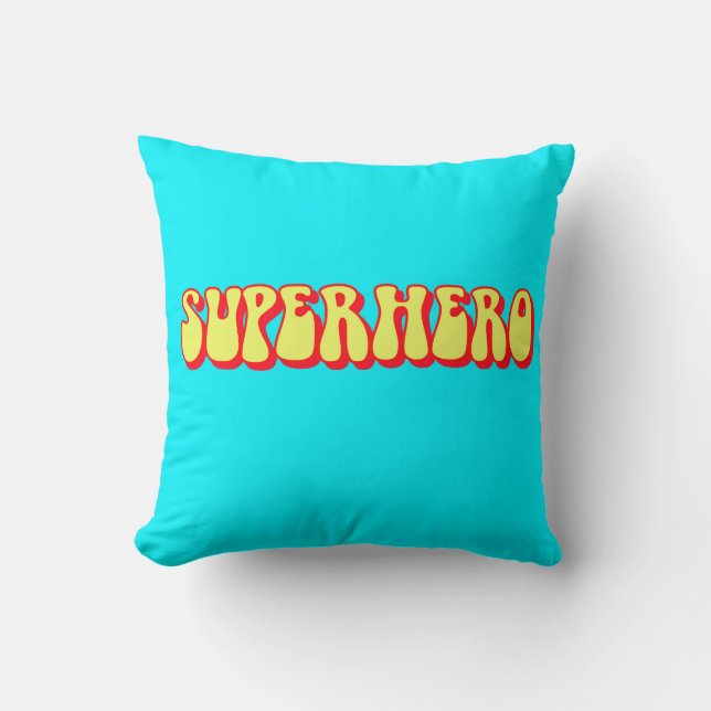 Retro-Superheld Kissen (Vorderseite)