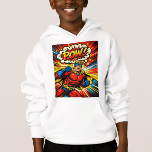 Retro-Superheld POW! Comic-Book-Pop-Art Hoodie