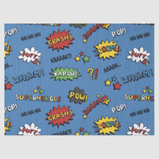 Retro-Superhelden-Kinder-Muster Seidenpapier