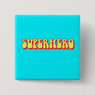 Retro Superhero Button