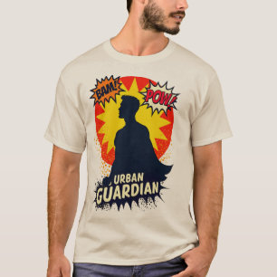 Retro Superhero Silhouette - Design für Stadtwächt T-Shirt