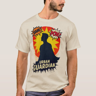 Retro Superhero Silhouette - Design für Stadtwächt T-Shirt