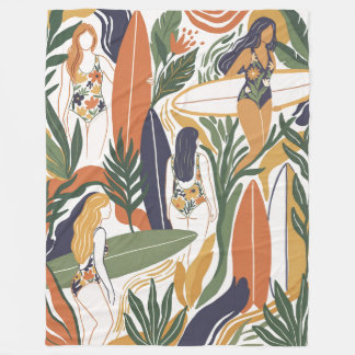 Retro Surf Club Fleecedecke