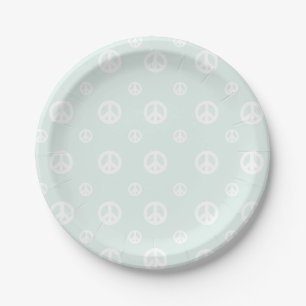 Retro-Surf-Hippie-Friedenszeichen-Geburtstagspapie Pappteller
