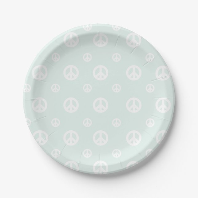 Retro Surf Hippie Peace Sign Birthday Paper Plakat Pappteller (Vorderseite)