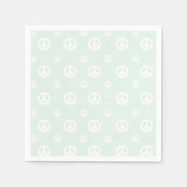 Retro Surf Hippie Peace Sign Birthday Serviette (Vorderseite)